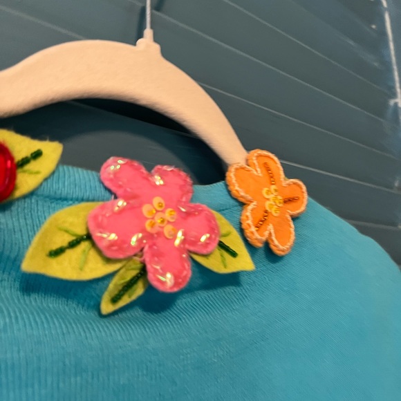 Jack B. Quick Rare Vintage Tropical Beaded Sweater - Picture 5 of 14